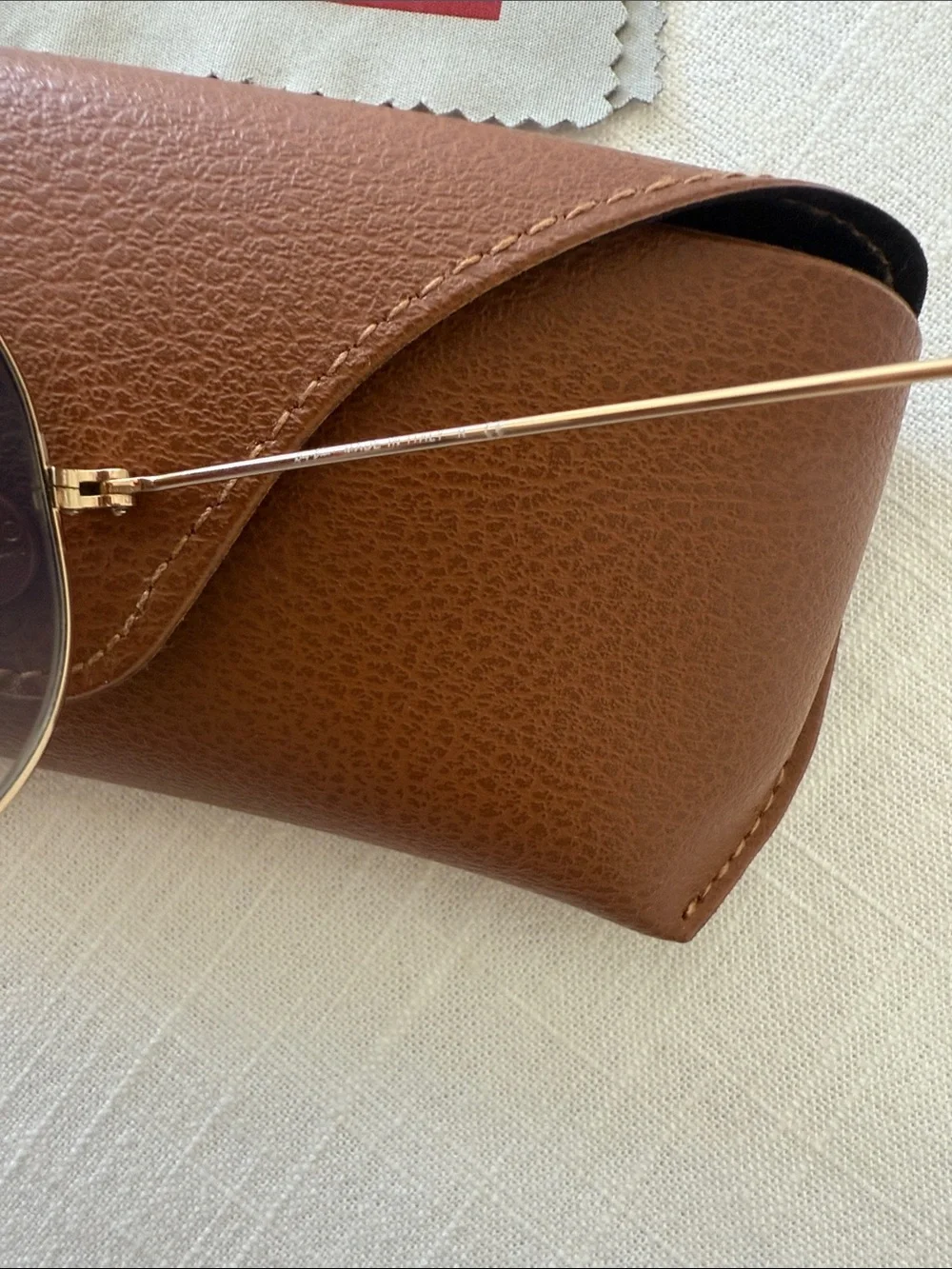 Ray-Ban Gold Frame Sunglasses with Brown Gradient Lenses